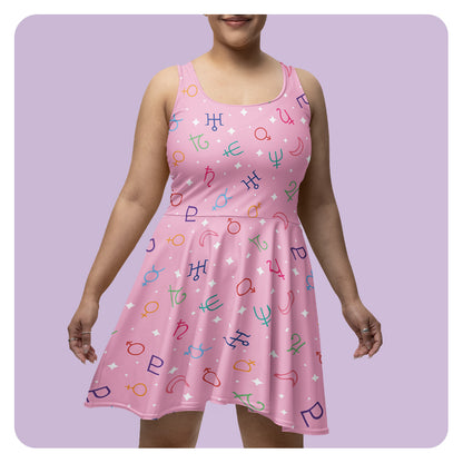 Sailor Scout Symbols Patterned Skater Dress