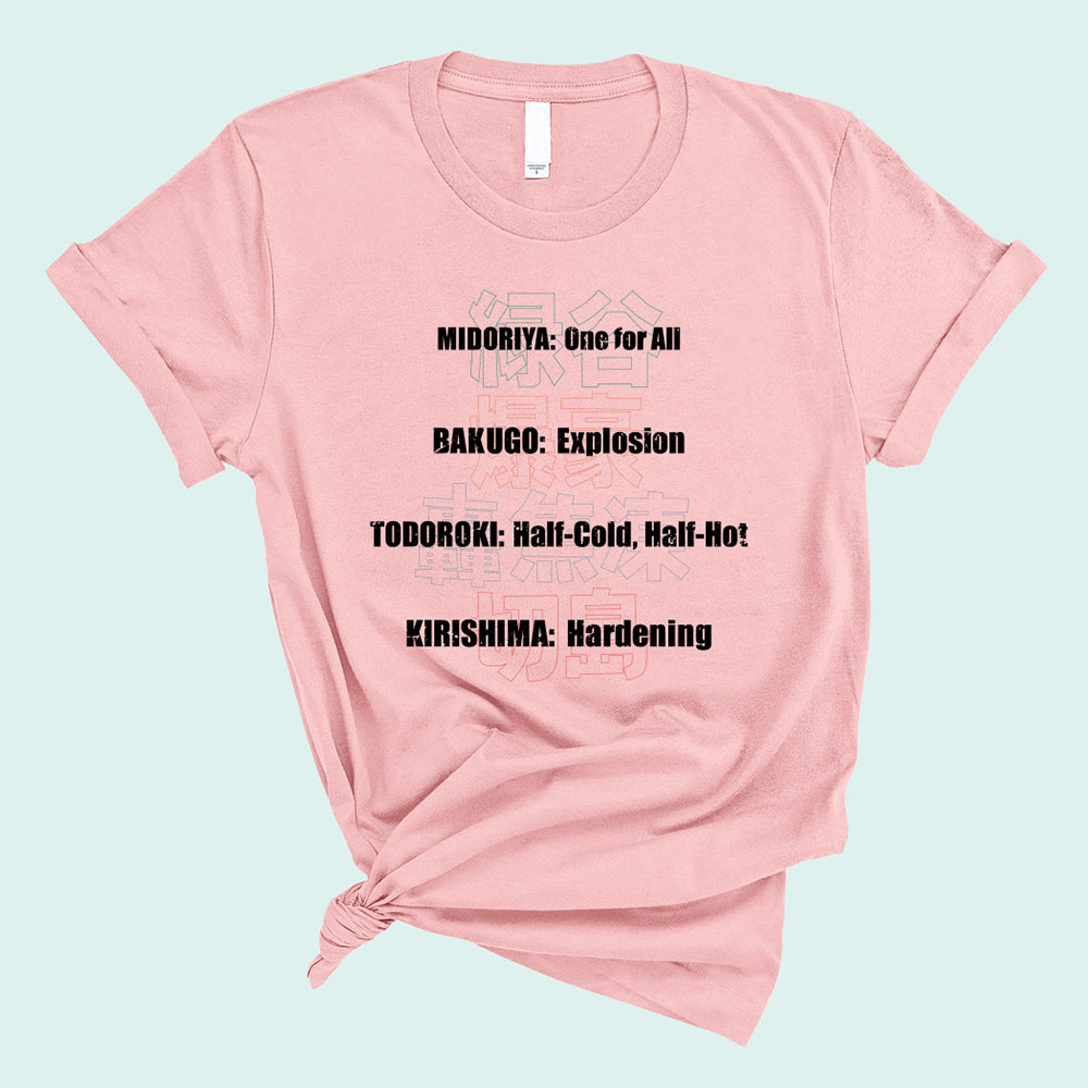 Hero Quirk List T-Shirt